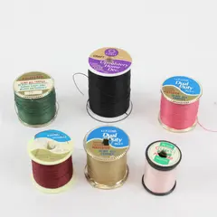 Lot of 6 Mixed Brand Sewing Thread Spools Assorted Colors