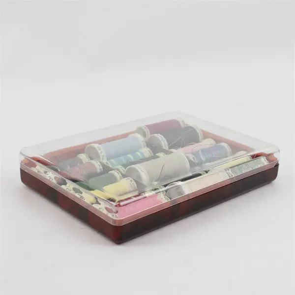 Lot of 18 Gütermann & Sulky Sewing Thread Spools Assorted Colors Plastic Case