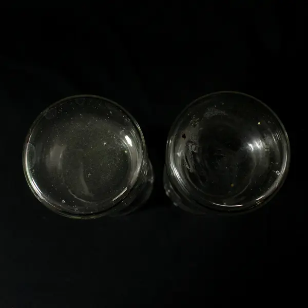 Pyrex Set of 2 Clear Glass Floating Candle Holders 7 in Tall