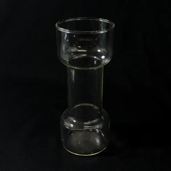 Pyrex Set of 2 Clear Glass Floating Candle Holders 7 in Tall