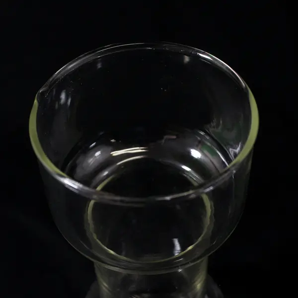 Pyrex Set of 2 Clear Glass Floating Candle Holders 7 in Tall