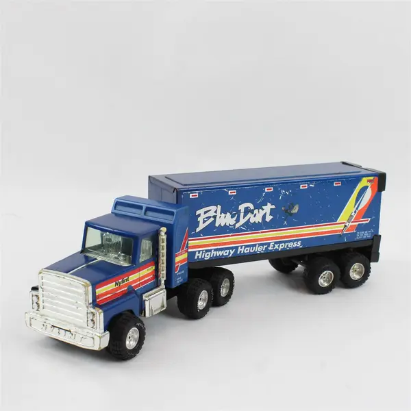 Vintage Nylint Blue Dart Highway Hauler Semi Truck Trailer