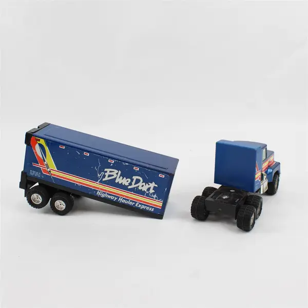 Vintage Nylint Blue Dart Highway Hauler Semi Truck Trailer