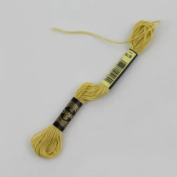 10 Vintage Skeins DMC Cotton Thread, 8.7 Yards Yellow & Gold