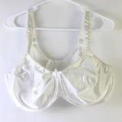 Bali White on White Paisley Unlined Underwired Bra Women's Size 42D