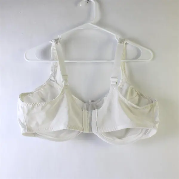 Bali White on White Paisley Unlined Underwired Bra Women's Size 42D