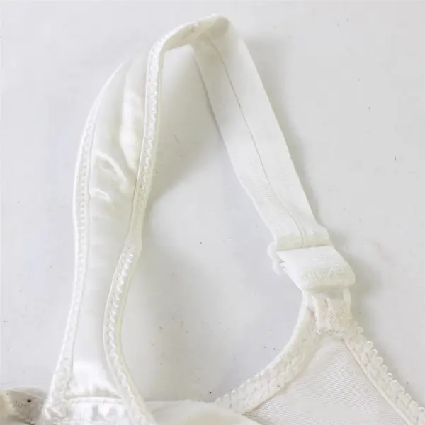Bali White on White Paisley Unlined Underwired Bra Women's Size 42D
