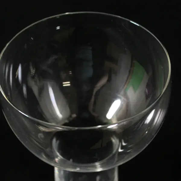 Pair Of Clear Glass Floating Candle Holders 9"