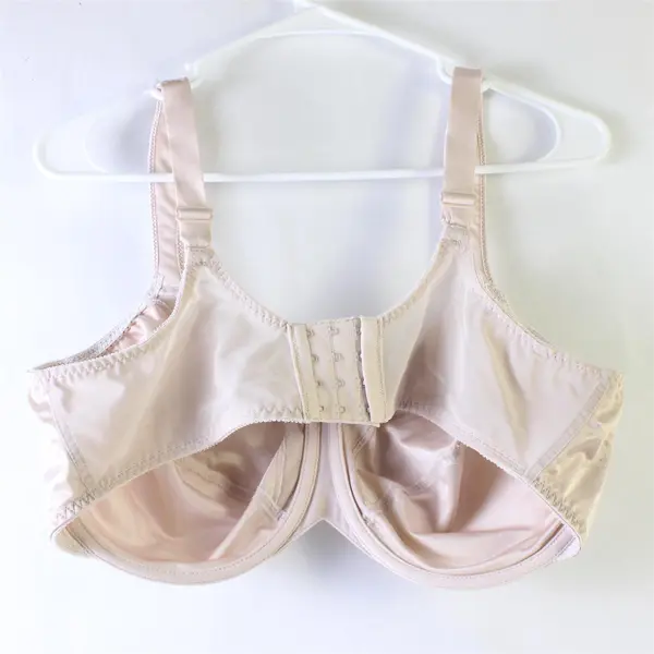 Bali Beige on Beige Paisley Unlined Underwired Bra Women's Size 42D