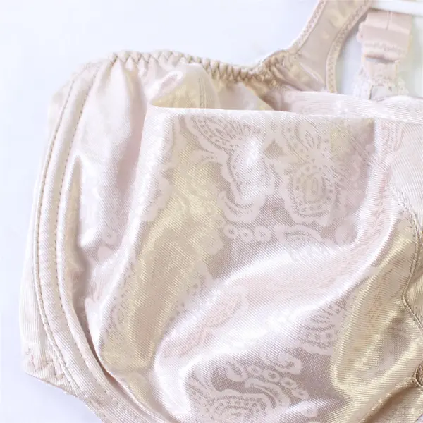 Bali Beige on Beige Paisley Unlined Underwired Bra Women's Size 42D