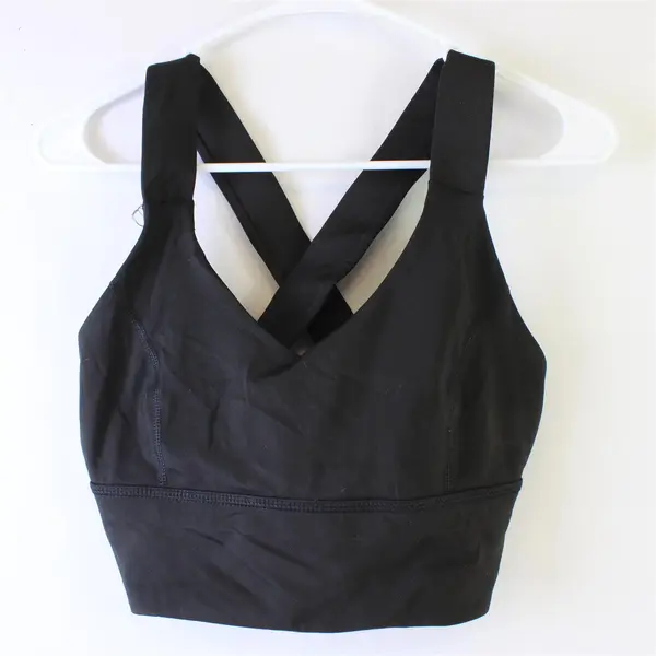 Avia Solid Black Sports Bra Women's Medium 8-10