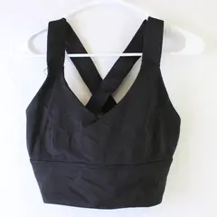 Avia Solid Black Sports Bra Women's Medium 8-10