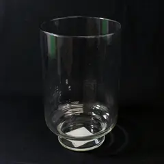 2018 Walmart Mainstays Clear Glass Pedestal Hurricane Vase 10"