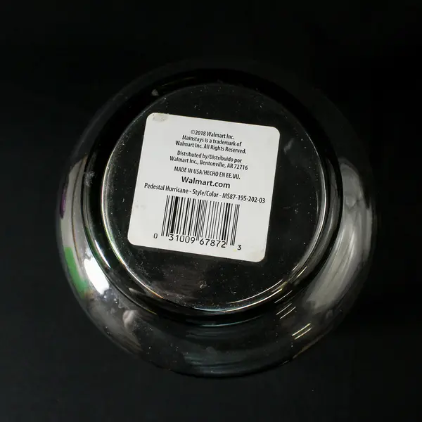 2018 Walmart Mainstays Clear Glass Pedestal Hurricane Vase 10"