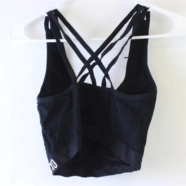 XOXO Solid Black Padded Sports Bra Women's Size 1X