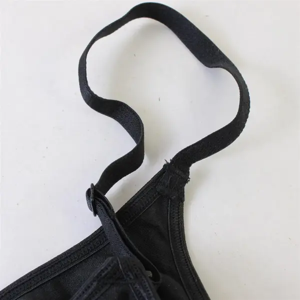 Warners Solid Black Padded Wireless Bra Women's Small