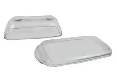 Clear Glass Stick Butter Dish With Lid