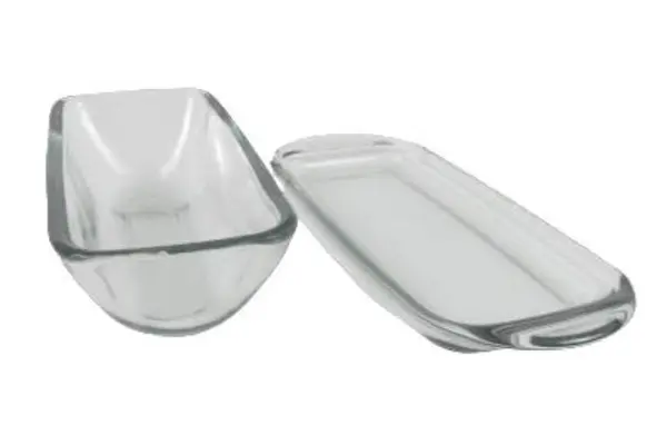 Clear Glass Stick Butter Dish With Lid