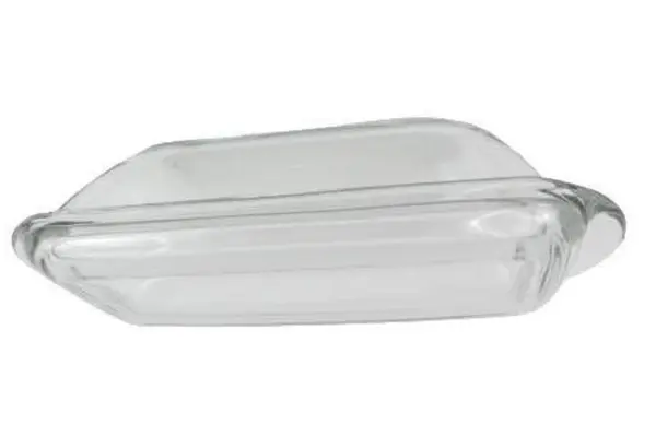 Clear Glass Stick Butter Dish With Lid