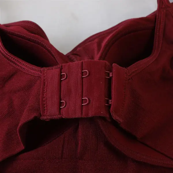 Warners Solid Red Padded Wireless Bra Women's Small