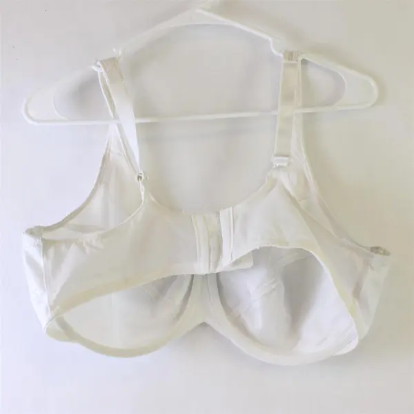 Bali White on White Leopard Print Unlined Underwired Bra Women's Size 42D