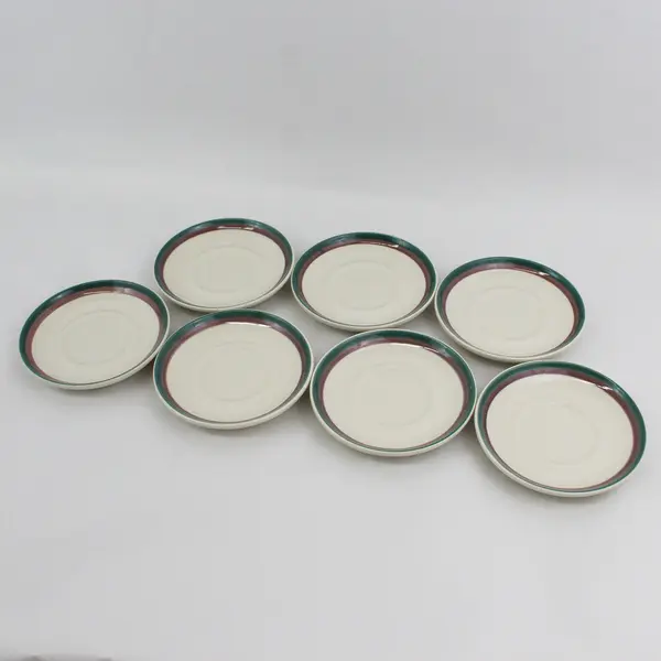 Set of 7  Pfaltzgraff Juniper Saucers  6"