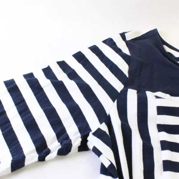 Jones New York Navy and White Striped Long-Sleeved Top Women's 3X