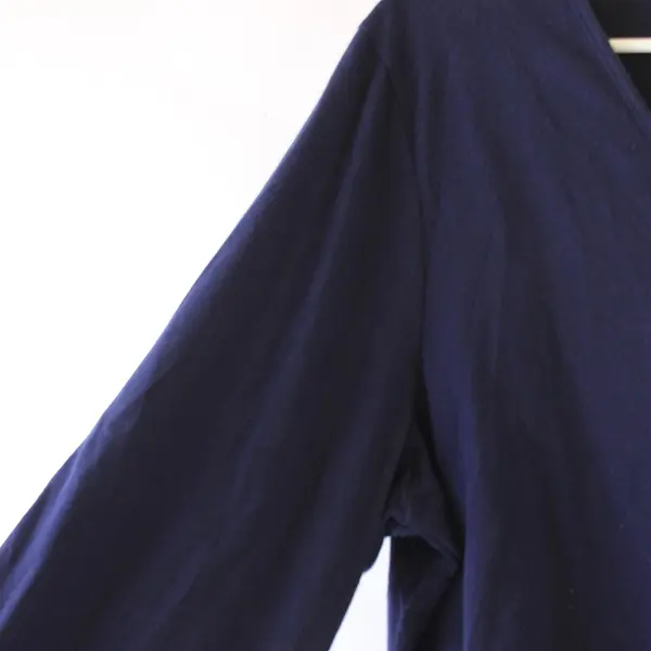 Just My Size Navy Blue Long-Sleeved Lace Detail Top Women's 2X
