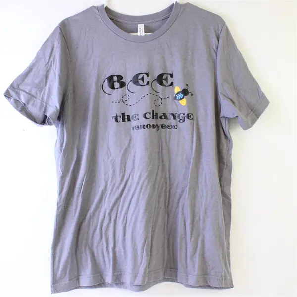 Bella + Canvas Bee the Change #BrodyBee Gray T-Shirt Women's Large