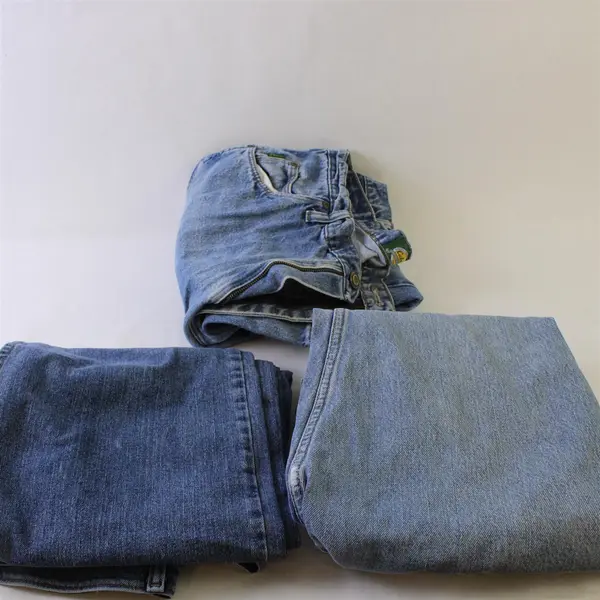 3 Piece Lot Assorted Wash Denim Jeans DIY Upcycling Crafts 5 Lbs
