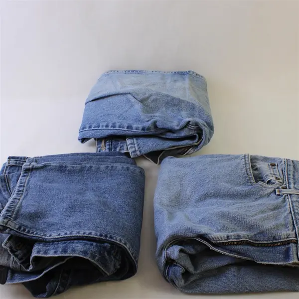 3 Piece Lot Assorted Wash Denim Jeans DIY Upcycling Crafts 5 Lbs