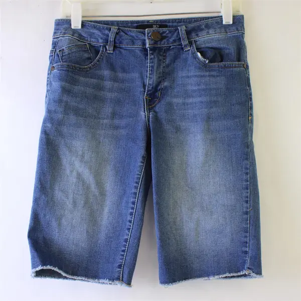 3 Piece Lot Medium Wash Denim Jeans and Shorts DIY Fabric Upcycling 3.5 Lb Total