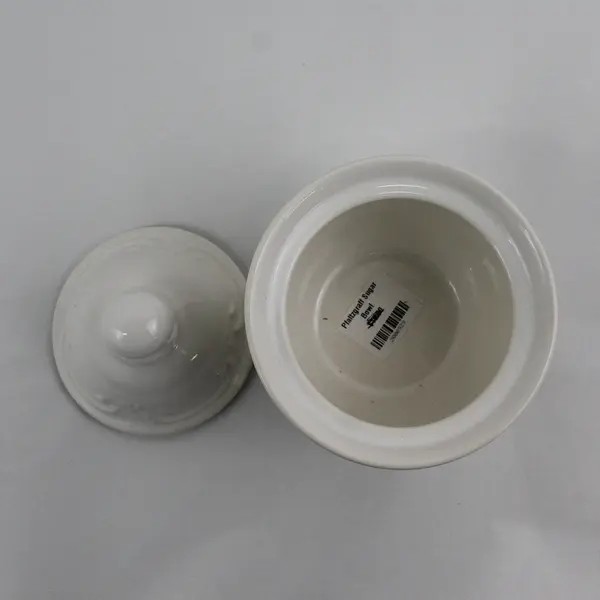 Pfaltzgraff Filigree White Stoneware Sugar Bowl w/ Lid 