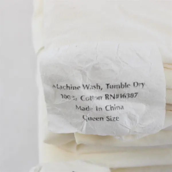 Lot of 3 Pillowtex Queen White Cotton Pillow Shams/Cases