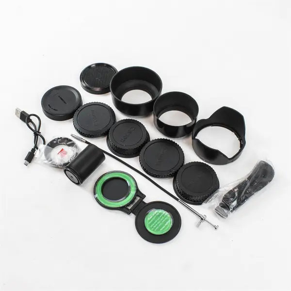 Lot of 15 Canon Camera Accessories Lens Caps USB Cable Strap Bundle Mixed Parts