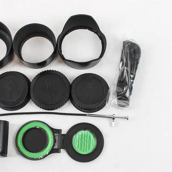 Lot of 15 Canon Camera Accessories Lens Caps USB Cable Strap Bundle Mixed Parts