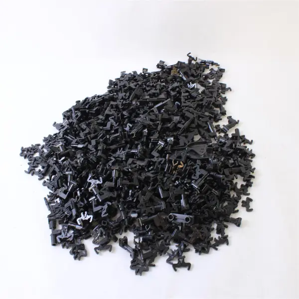 Lot of Assorted Silver Rods Black Plastic Connectors Marble Game Parts