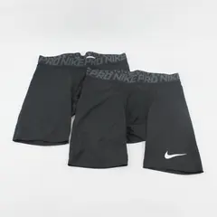  Lot of 2 Nike Pro Men's L Black Dri-Fit Compression Shorts 8" Inseam