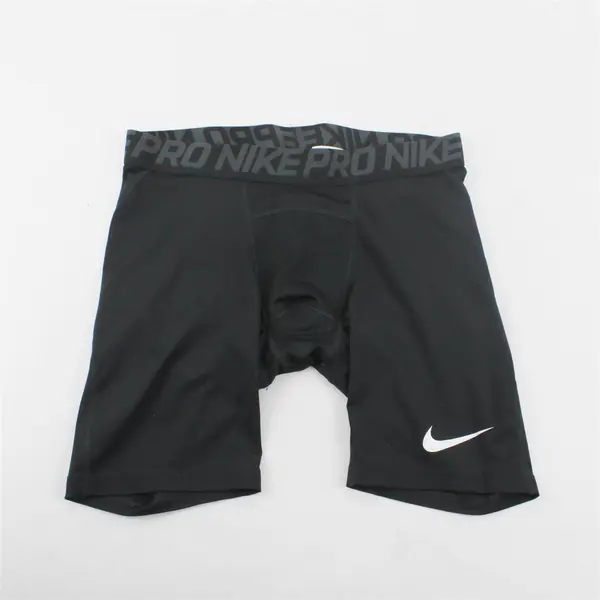  Lot of 2 Nike Pro Men's L Black Dri-Fit Compression Shorts 8" Inseam