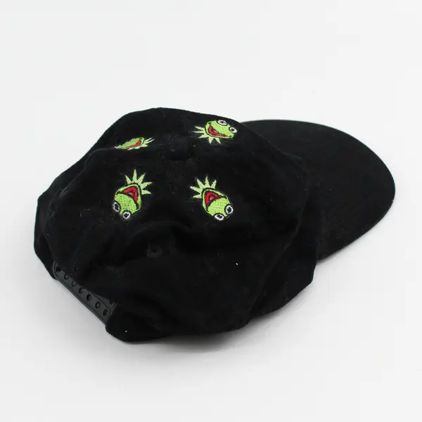 Mad Engine Kermit the Frog Black Embroidered Cap One Size