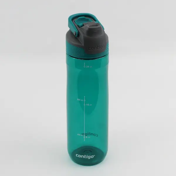 Contigo Green Teal Water Bottle 24 oz Auto Seal Dishwasher Safe BPA Free