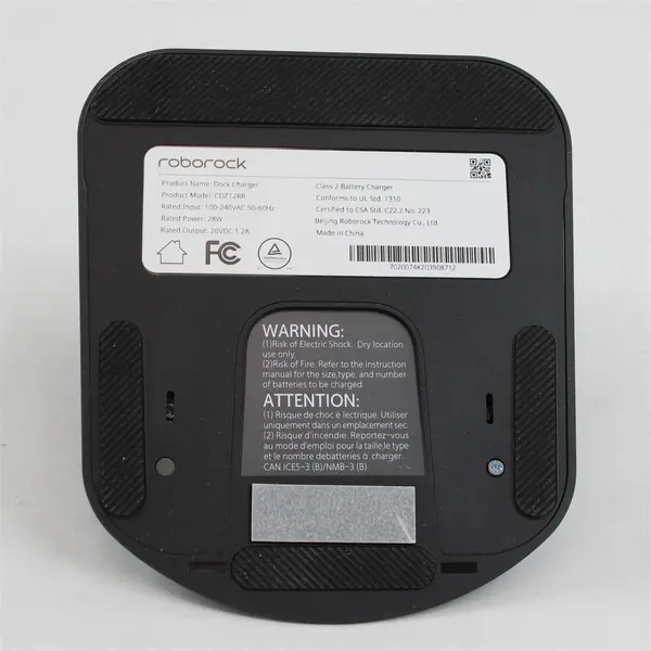 Roborock Charger Dock CDZ12RR Black w/ Cord and Instruction Manual