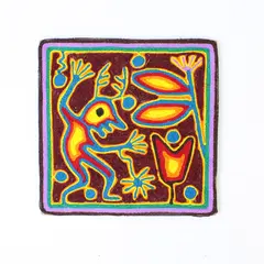 Indigenous Yarn Art from the Huichol Indians of Mexico  6"x6"