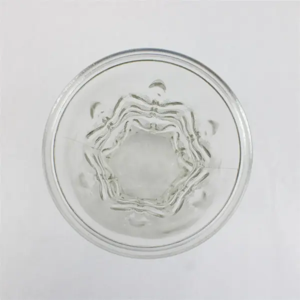Vintage FTD 1978 Clear Pressed Glass Leaf Pattern 10in Floral Vase