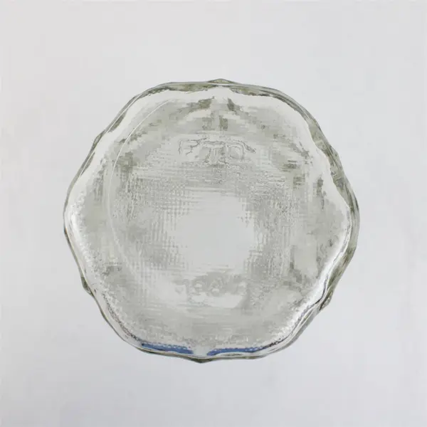 Vintage FTD 1978 Clear Pressed Glass Leaf Pattern 10in Floral Vase