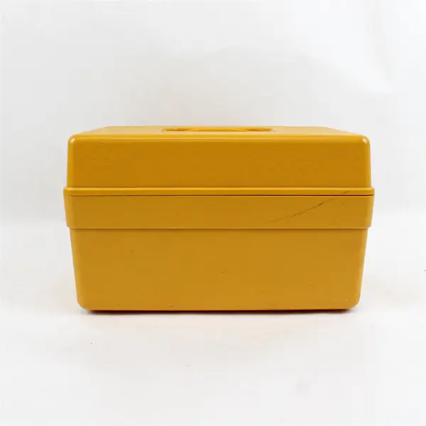 Vtg 1970s WILSON Wil-Hold Mustard Textured Plastic Sewing Pattern Box