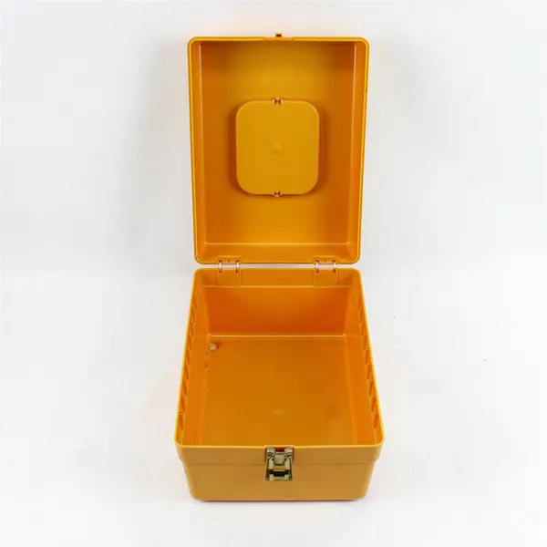 Vtg 1970s WILSON Wil-Hold Mustard Textured Plastic Sewing Pattern Box