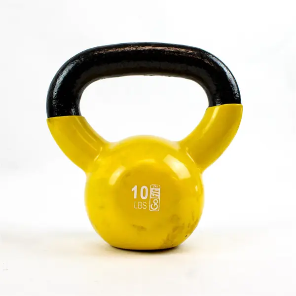 GoFit Premium Vinyl Dipped Kettlebell 10 lb Strength Training Used