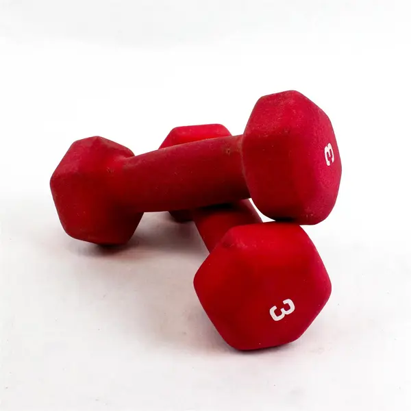Lot of 2 Dumbbell Sets 3 lb & 5 lb Hand Weights w/ Rack