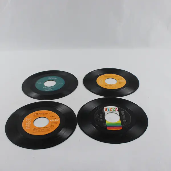 Lot of 4 Vintage 7" 45 RPM Singles RCA Victor Decca Opal Sleeves